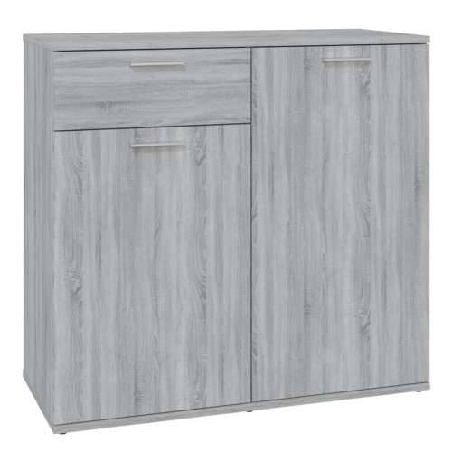 Komoda sivi hrast sonoma 80 x 36 x 75 cm konstruirano drvo - Sivi hrast sonoma 1 80 cm Cijena