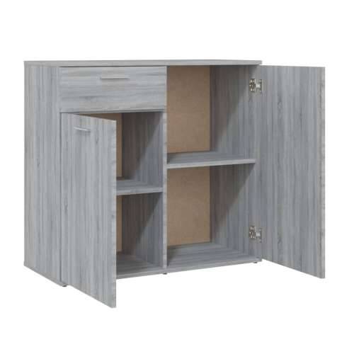 Komoda sivi hrast sonoma 80 x 36 x 75 cm konstruirano drvo - Sivi hrast sonoma 1 80 cm Cijena