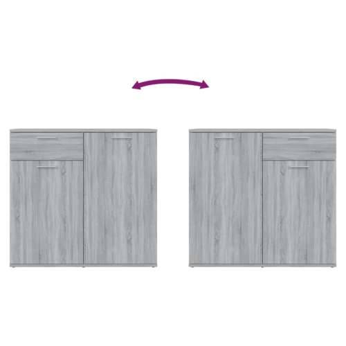 Komoda sivi hrast sonoma 80 x 36 x 75 cm konstruirano drvo - Sivi hrast sonoma 1 80 cm Cijena