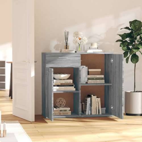 Komoda sivi hrast sonoma 80 x 36 x 75 cm konstruirano drvo - Sivi hrast sonoma 1 80 cm Cijena