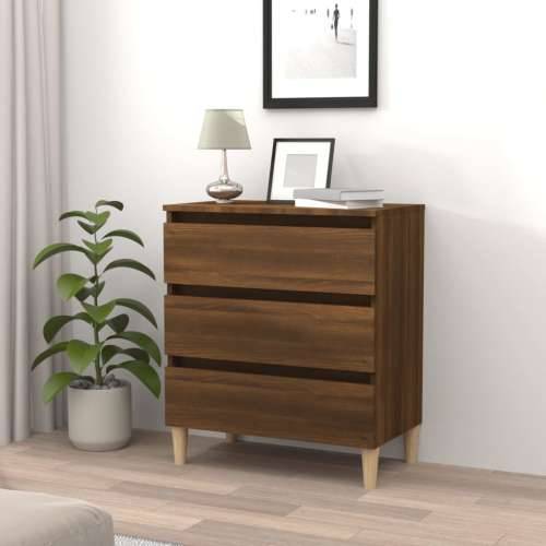 Komoda boja smeđeg hrasta 60 x 35 x 69 cm konstruirano drvo - Smeđi hrast 1 Cijena