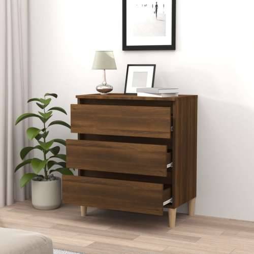 Komoda boja smeđeg hrasta 60 x 35 x 69 cm konstruirano drvo - Smeđi hrast 1 Cijena