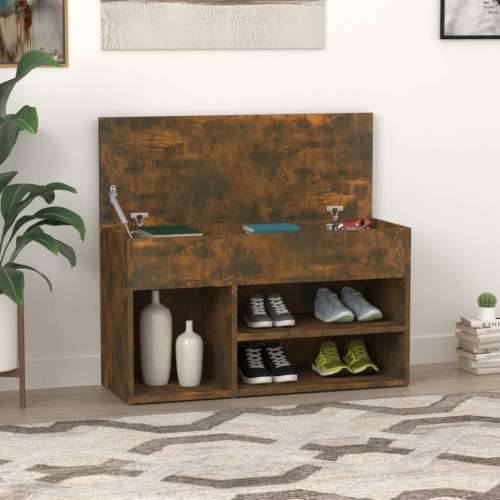 Klupa za cipele dimljeni hrast 80x30x45 cm konstruirano drvo - Dimljeni hrast 80 x 30 x 45 cm 1 Cijena