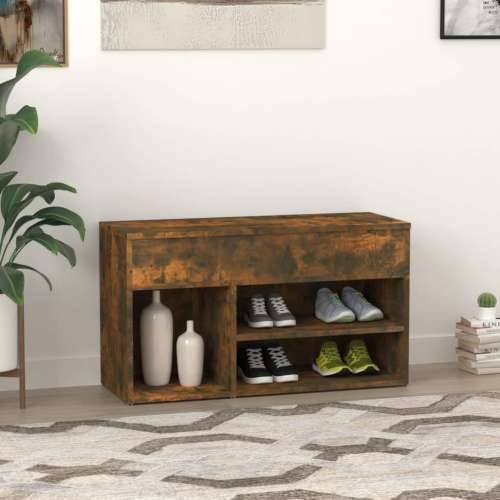 Klupa za cipele dimljeni hrast 80x30x45 cm konstruirano drvo - Dimljeni hrast 80 x 30 x 45 cm 1 Cijena