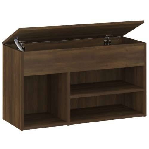 Klupa za cipele boja smeđeg hrasta 80x30x45cm konstruirano drvo - Smeđi hrast 80 x 30 x 45 cm 1 Cijena