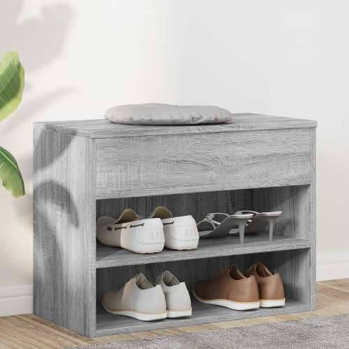 Klupa za cipele boja sivog hrasta 60x30x45 cm konstruirano drvo - Sivi hrast sonoma 60 x 30 x 45 cm 1 Cijena
