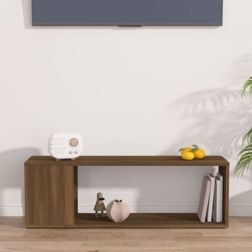 TV ormarić boja smeđeg hrasta 100x24x32 cm konstruirano drvo - Smeđi hrast 100 x 24 x 32 cm 1 Cijena