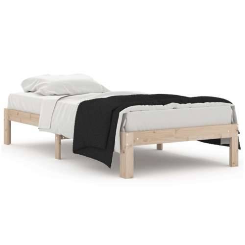 Okvir za krevet od masivnog drva 90 x 190 cm jednokrevetni - Prirodna 90 x 190 cm Cijena