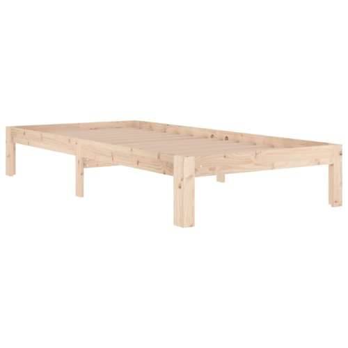 Okvir za krevet od masivnog drva 90 x 190 cm jednokrevetni - Prirodna 90 x 190 cm Cijena