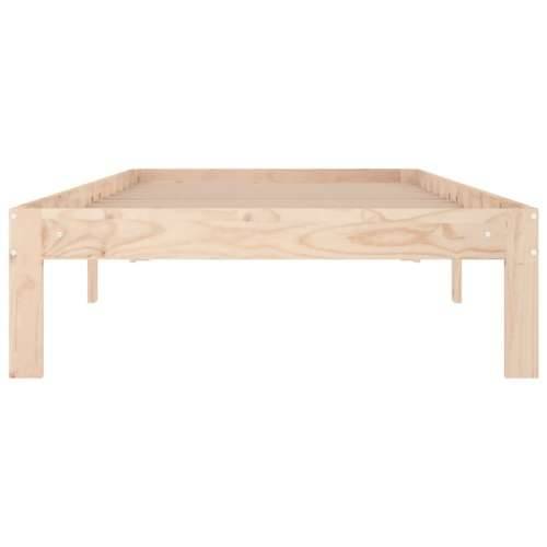Okvir za krevet od masivnog drva 90 x 190 cm jednokrevetni - Prirodna 90 x 190 cm Cijena