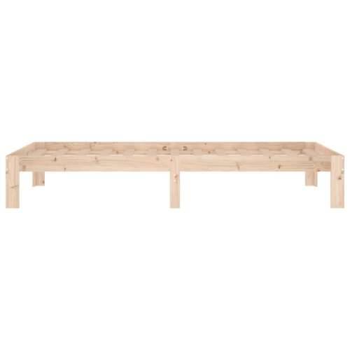 Okvir za krevet od masivnog drva 90 x 190 cm jednokrevetni - Prirodna 90 x 190 cm Cijena