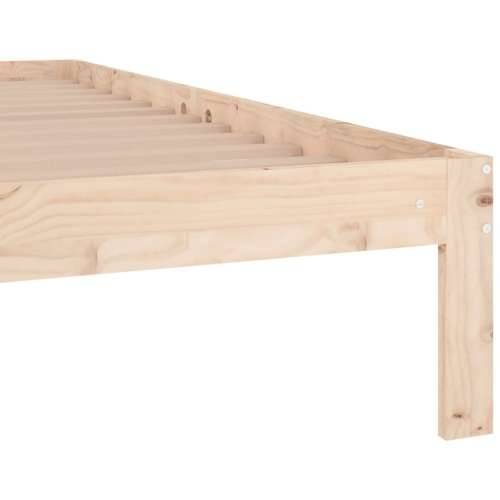 Okvir za krevet od masivnog drva 90 x 190 cm jednokrevetni - Prirodna 90 x 190 cm Cijena