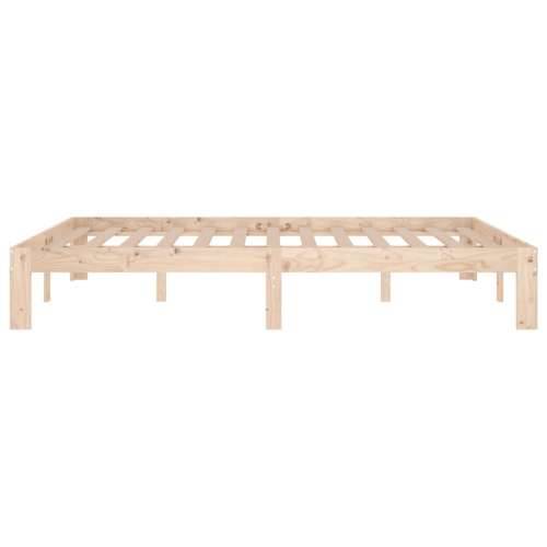 Okvir za krevet od masivnog drva 135 x 190 cm bračni - Prirodna 135 x 190 cm Cijena