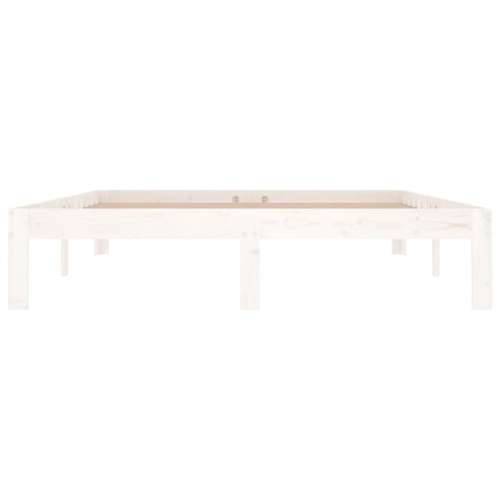 Okvir za krevet od masivne borovine bijeli 140 x 190 cm - Bijela 140 x 190 cm Cijena