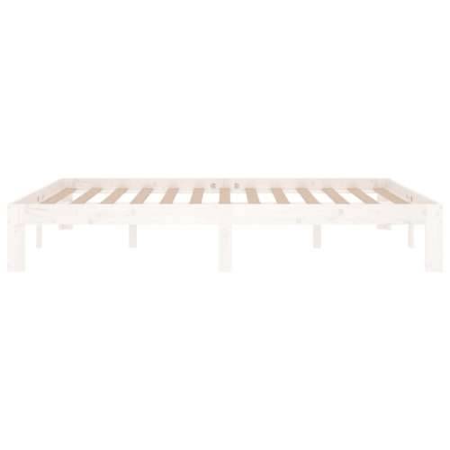 Okvir za krevet od masivne borovine bijeli 140 x 190 cm - Bijela 140 x 190 cm Cijena
