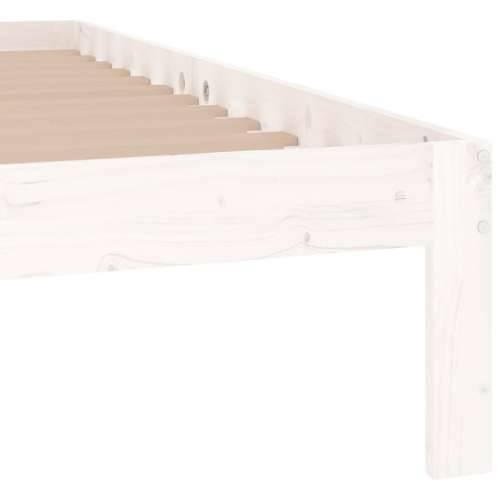 Okvir za krevet od masivne borovine bijeli 140 x 190 cm - Bijela 140 x 190 cm Cijena
