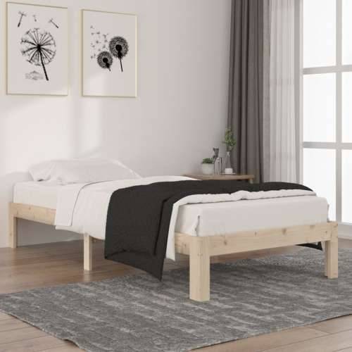 Okvir za krevet od masivne borovine 90 x 200 cm - Prirodna 90 x 200 cm Cijena