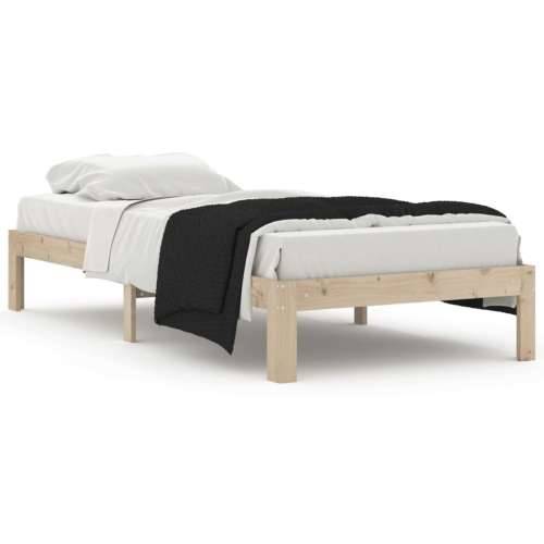 Okvir za krevet od masivne borovine 90 x 200 cm - Prirodna 90 x 200 cm Cijena