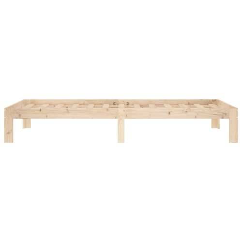 Okvir za krevet od masivne borovine 90 x 200 cm - Prirodna 90 x 200 cm Cijena