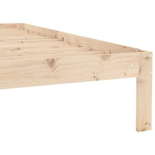 Okvir za krevet od masivne borovine 90 x 200 cm - Prirodna 90 x 200 cm Cijena