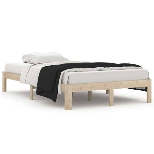 Okvir za krevet od masivne borovine 120 x 200 cm - Prirodna 120 x 200 cm Cijena