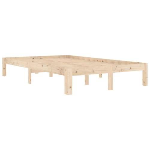 Okvir za krevet od masivne borovine 120 x 200 cm - Prirodna 120 x 200 cm Cijena