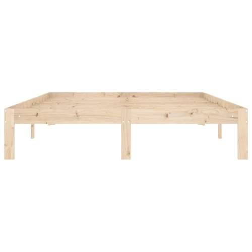 Okvir za krevet od masivne borovine 140 x 200 cm - Prirodna 140 x 200 cm Cijena