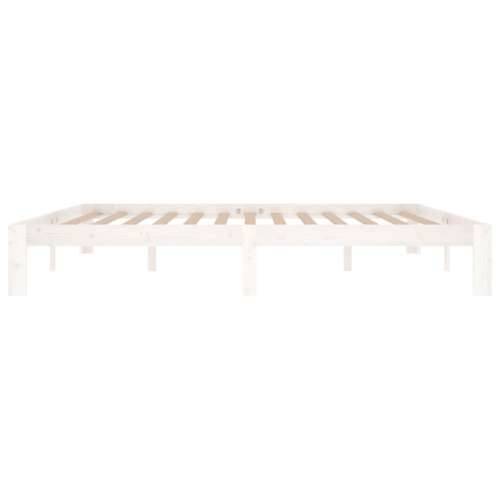 Okvir za krevet od masivne borovine bijeli 200 x 200 cm - Bijela 200 x 200 cm Cijena