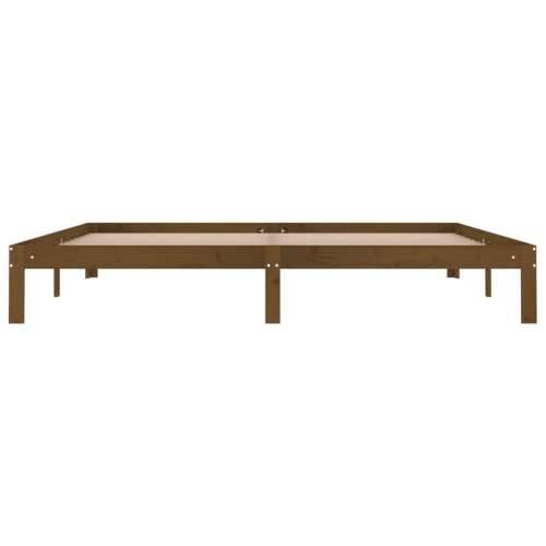 Okvir za krevet od masivne borovine boja meda 200 x 200 cm - boja meda 200 x 200 cm Cijena