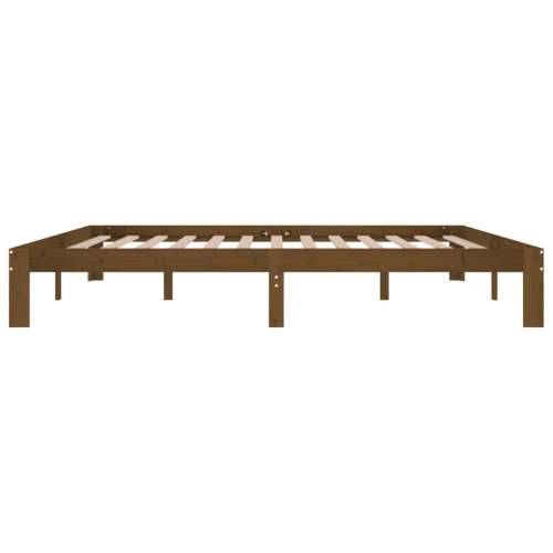 Okvir za krevet od masivne borovine boja meda 200 x 200 cm - boja meda 200 x 200 cm Cijena