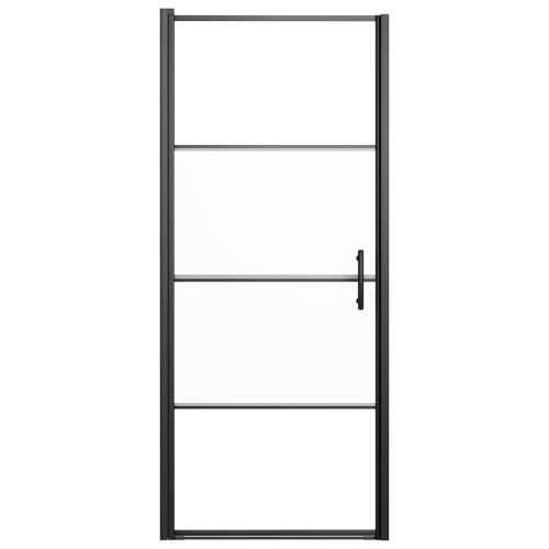 Vrata za tuš-kabinu 81x195 cm napola mutno kaljeno staklo crna - 81 x 195 cm napola matirano Cijena
