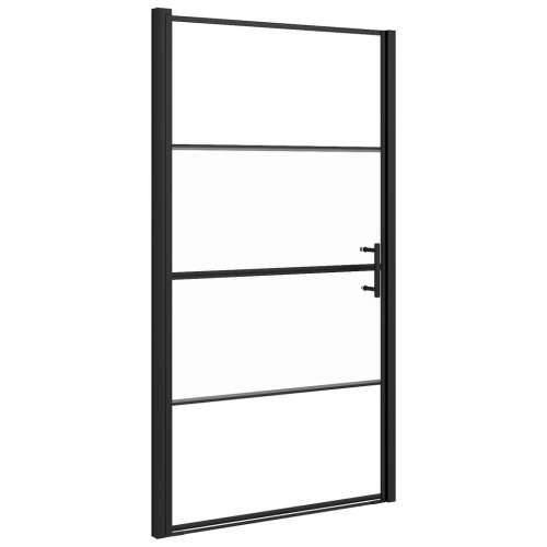 Vrata za tuš-kabinu 100x178 cm napola mutno kaljeno staklo crna - 100 x 178 cm napola matirano Cijena