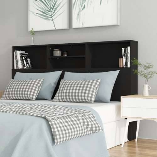 Uzglavlje s ormarićem crno 160 x 19 x 103,5 cm - Crna 160 x 19 x 103.5 cm 1 Cijena