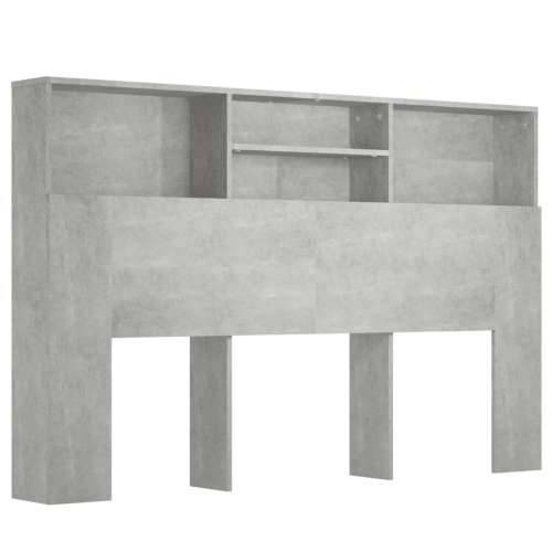 Uzglavlje s ormarićem siva boja betona 160 x 19 x 103,5 cm - Beton siva 160 x 19 x 103.5 cm 1 Cijena