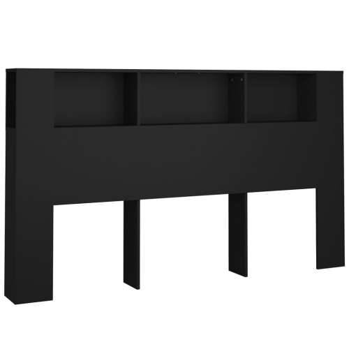 Uzglavlje s ormarićem crno 180 x 18,5 x 104,5 cm - Crna 1 Cijena