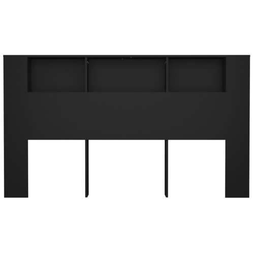 Uzglavlje s ormarićem crno 180 x 18,5 x 104,5 cm - Crna 1 Cijena