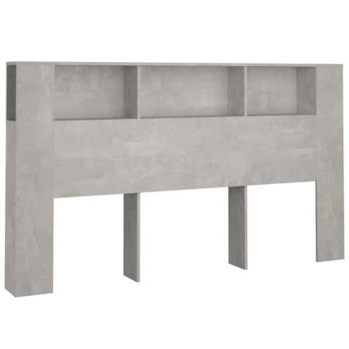Uzglavlje s ormarićem siva boja betona 180 x 18,5 x 104,5 cm - Beton siva 1 Cijena