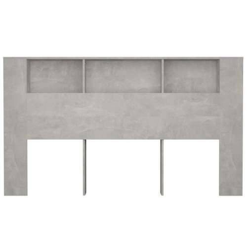 Uzglavlje s ormarićem siva boja betona 180 x 18,5 x 104,5 cm - Beton siva 1 Cijena