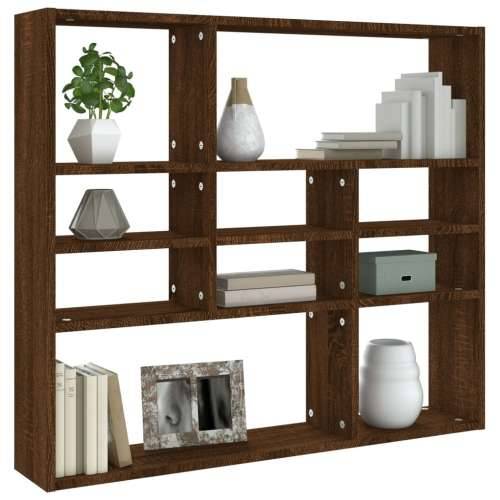 Zidna polica boja smeđeg hrasta 90x16x78 cm konstruirano drvo - Smeđi hrast 1 Cijena
