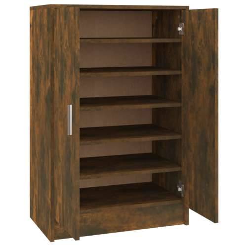 Ormarić za cipele dimljeni hrast 60x35x92 cm konstruirano drvo - Dimljeni hrast 60 x 35 x 92 cm 1 shoe cabinet with door Cijena