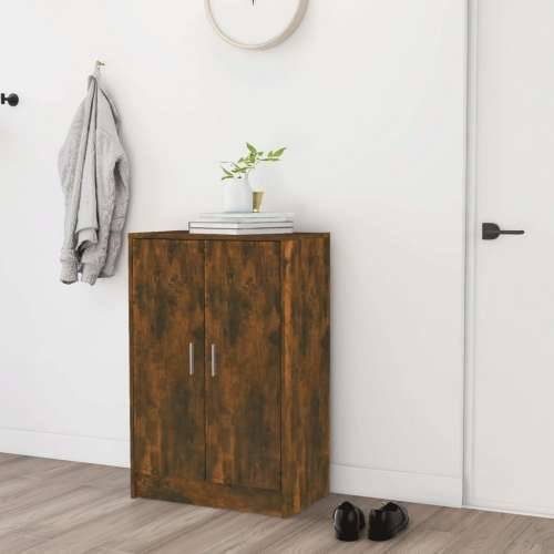 Ormarić za cipele dimljeni hrast 60x35x92 cm konstruirano drvo - Dimljeni hrast 60 x 35 x 92 cm 1 shoe cabinet with door Cijena