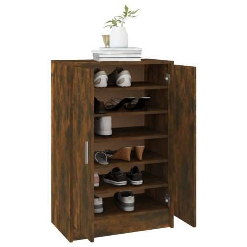 Ormarić za cipele dimljeni hrast 60x35x92 cm konstruirano drvo - Dimljeni hrast 60 x 35 x 92 cm 1 shoe cabinet with door Cijena