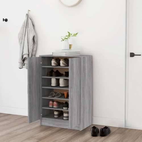 Ormarić za cipele sivi hrast 60 x 35 x 92 cm konstruirano drvo - Sivi hrast sonoma 60 x 35 x 92 cm 1 shoe cabinet with door Cijena
