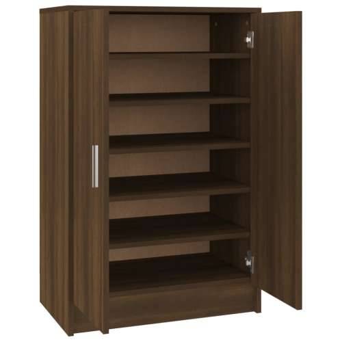 Ormarić za cipele smeđi hrast 60x35x92 cm konstruirano drvo - Smeđi hrast 60 x 35 x 92 cm 1 shoe cabinet with door Cijena