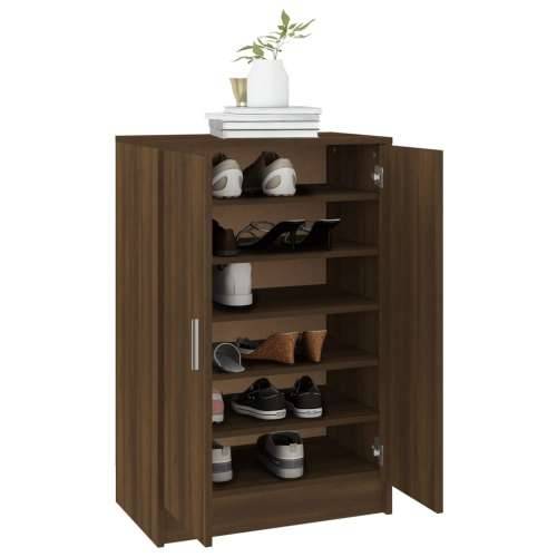 Ormarić za cipele smeđi hrast 60x35x92 cm konstruirano drvo - Smeđi hrast 60 x 35 x 92 cm 1 shoe cabinet with door Cijena