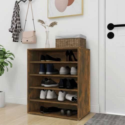 Ormarić za cipele dimljeni hrast 60x35x70 cm konstruirano drvo - Dimljeni hrast 60 x 35 x 70 cm 1 shoe cabinet without door Cijena