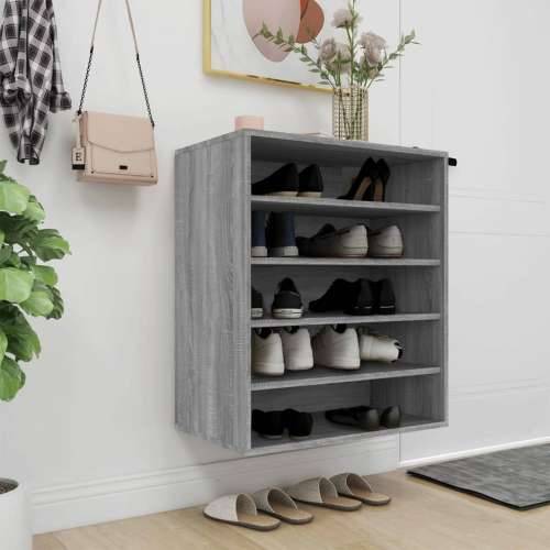 Ormarić za cipele sivi hrast 60 x 35 x 70 cm konstruirano drvo - Sivi hrast sonoma 60 x 35 x 70 cm 1 shoe cabinet without door Cijena