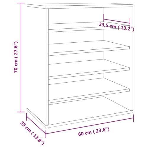 Ormarić za cipele sivi hrast 60 x 35 x 70 cm konstruirano drvo - Sivi hrast sonoma 60 x 35 x 70 cm 1 shoe cabinet without door Cijena
