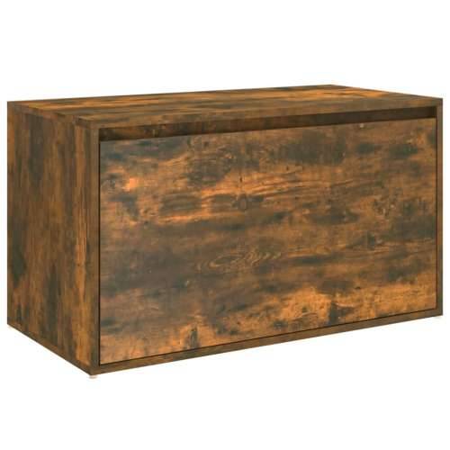 Klupa za hodnik dimljeni hrast 80x40x45 cm konstruirano drvo - Dimljeni hrast Cijena