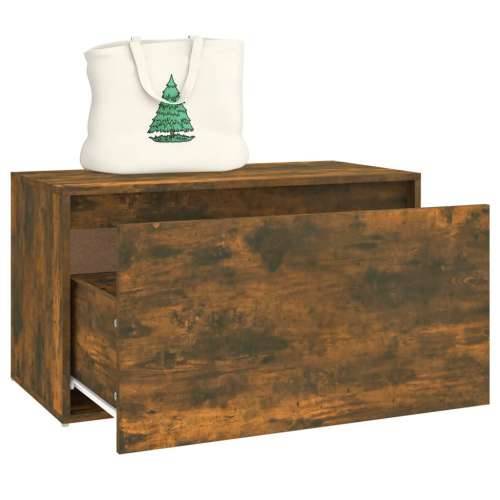 Klupa za hodnik dimljeni hrast 80x40x45 cm konstruirano drvo - Dimljeni hrast Cijena
